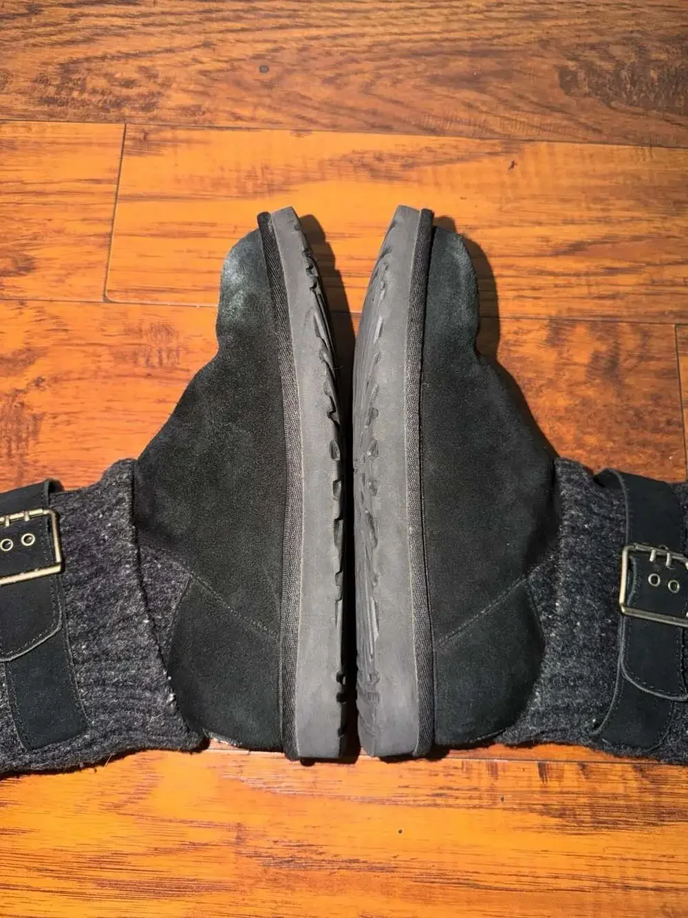 UGG Australia Cambridge Black Suede and Knit Cuff Boots
